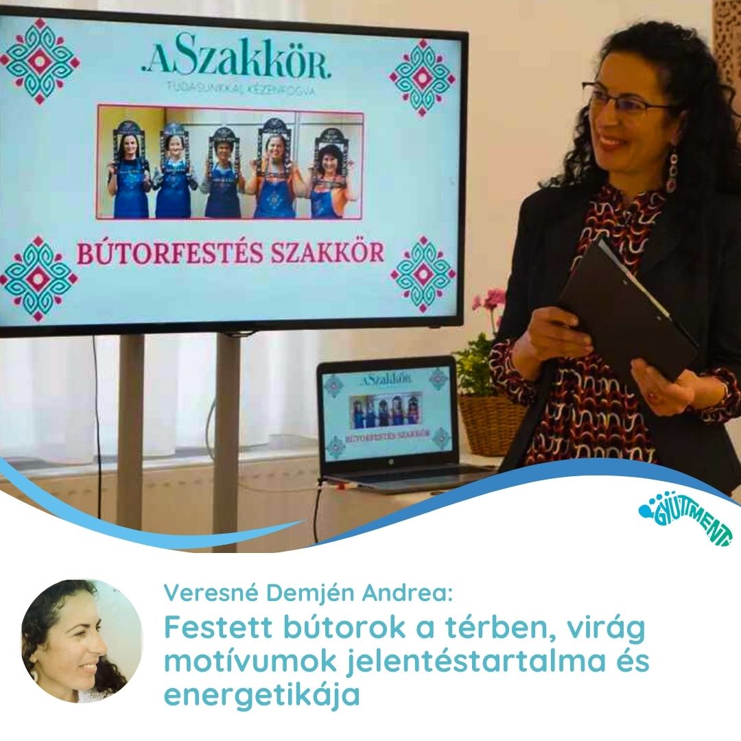 Veresné Demjén Andrea: Festett bútorok a térben, virág motívumok jelentéstartalma és energetikája